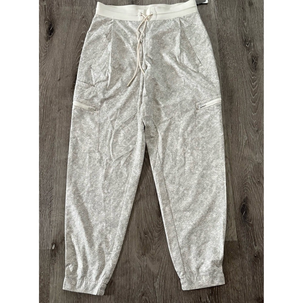 Athleta Jogger Pants Sz 2 Venture Printed Snakeskin Viper Gray Athleisure New